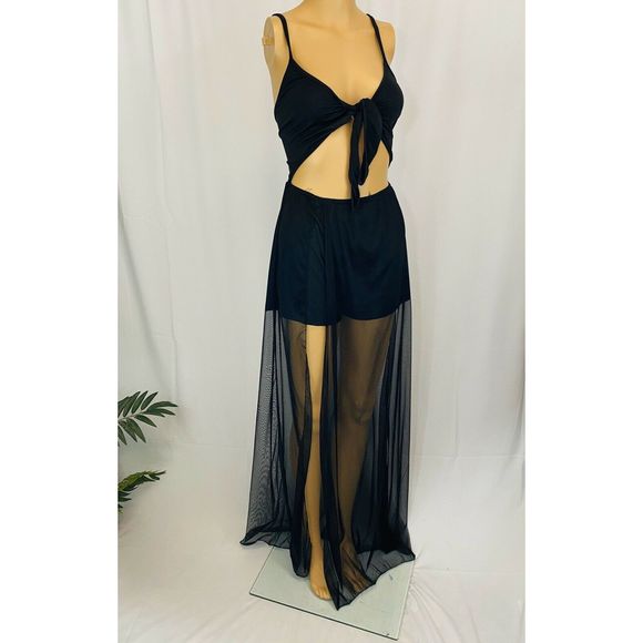 Boutique Beach Romper With Tulle Skirt L - Picture 1 of 6